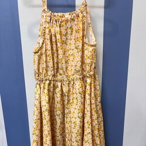 Girls' Yellow Daisy Print Sundress 7/8